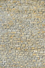 Front view of a stone wall
