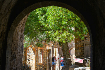 Festungsinsel Spinalonga (Kalydon) in Elounda, Agios Nikolaos, Kreta (Griechenland)