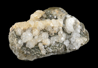 chalcopyrite, calcite et fluorite
