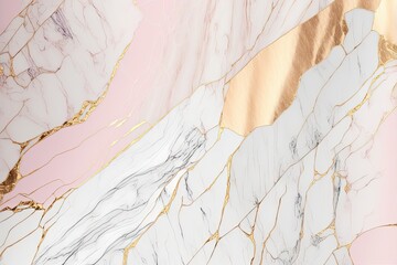 pastel pink and gold marble stone texture, generative ai composite