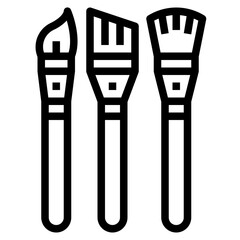 brush line icon style