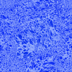 Marble effect. Abstract seamless pattern. Cyan color.