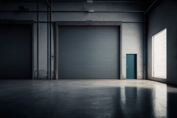 storage units in  warehouse, generative ai composite