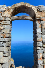 Obraz na płótnie Canvas Ruine Festung Insel Spinalonga (Kalydon) in Elounda, Agios Nikolaos, Kreta (Griechenland)