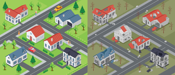 Ruined City Compositions Set