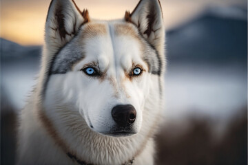 Fototapeta premium portrait of husky