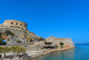 Festung auf der Insel Spinalonga (Kalydon) in Elounda, Agios Nikolaos, Kreta (Griechenland)