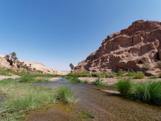 View of a beautiful Keshit canyon on the outskirts on the outskirts of Lut desert in Kerman Province, Iran