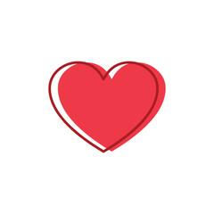 Heart icon  abstract flat design illustration