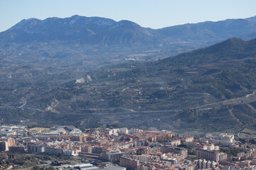Obraz premium Alcoy y montañas de la provincia de Alicante, comunidad valenciana