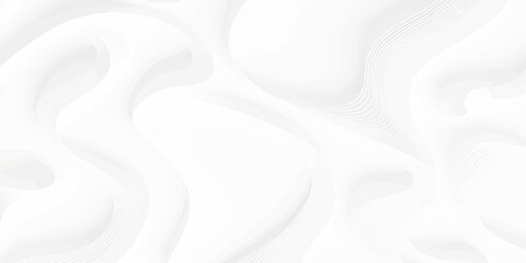 Abstract white paper wave background and abstract gradient and white wave curve lines banner background design. White wave modern abstract background design. space style. white background.