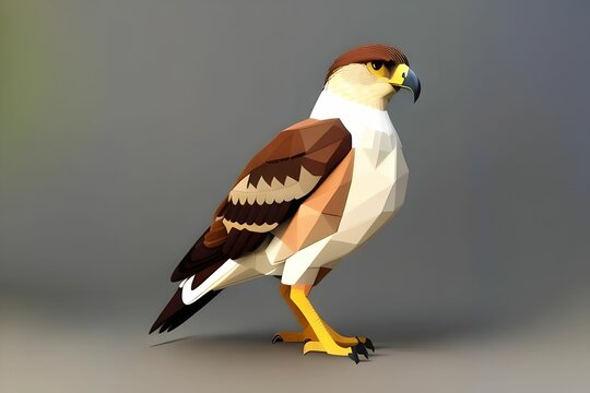 low poly eagle, made with generative ai
