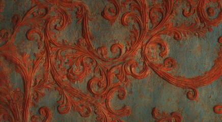 Efflorescent Etchings - Bronze and patina surface textures with intricate carving and detailing