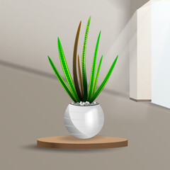 Aglaonema plant vector art interior design element