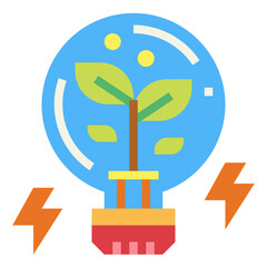 light bulb flat icon style