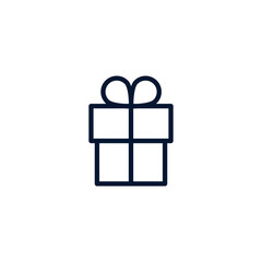 Illustration of gift icon on white background