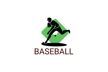 Baseball sport vector line icon. an athlete playing baseball. sport pictogram, vector illustration.