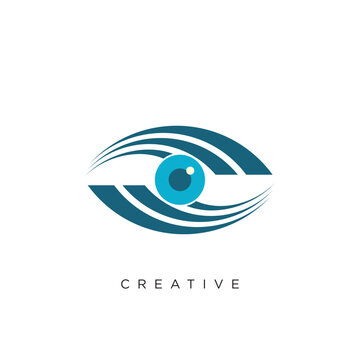eye care logo design vector