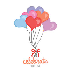 Heart Balloon Act of Love Valentine Illustration Vector Clipart