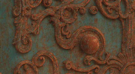 Ravished Reliefs - Bronze and patina surface textures with intricate carving and detailing
