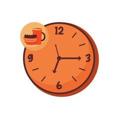Iftar Time in Red clock Illustration