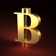 Bitcoin simple symbol design. Crypto currency concept