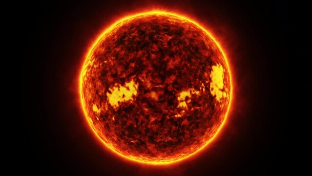 Concept-U1 View of the realistic sun from space with solar flares.