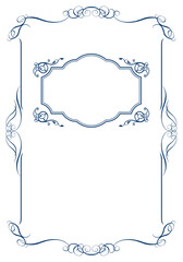Certificate of commendation, oriental pattern, arabesque pattern, damask pattern decorative lines Vintage frames and emblems.