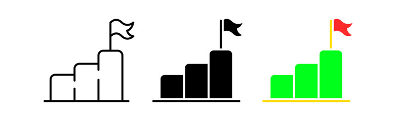 Diagram line icon. Data, business, ratio, analysis, report, finance, safe, protection, graph scheme, calculations, profit. Vector icon in line, black and color style on white background