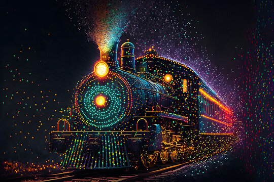 Train &agrave; vapeur enchant&eacute; &raquo; IA g&eacute;n&eacute;rative 