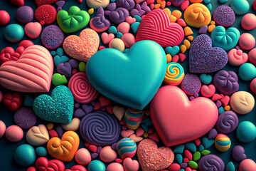 Fototapeta na wymiar Mesmerizing Heart Candy Designs to Admire