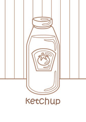 Alphabet K For Ketchup Vocabulary Coloring Pages A4 for Kids and Adult