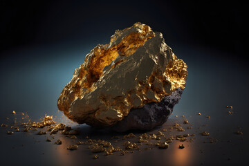 Découverte d'une grosse pépite d'or dans une mine » IA générative
