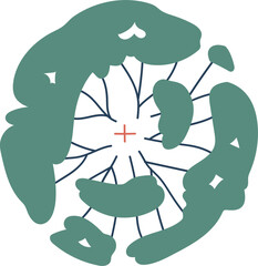 Abstract tree top view illustration.