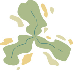 Abstract tree top view illustration.