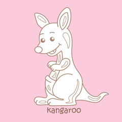 Alphabet K For Kangaroo Vocabulary Digital Stamp