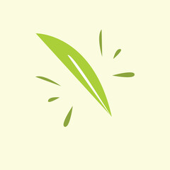 green leaf logo icon templates vector illustration