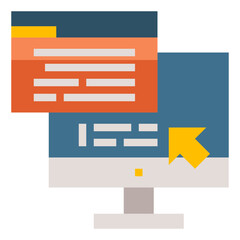 Obraz premium content flat icon