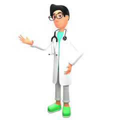 health doctor 3d illustration. a medical expert who will provide healing to all his patients