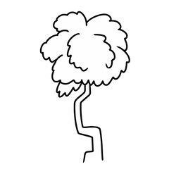 tree drawn in vector graphics