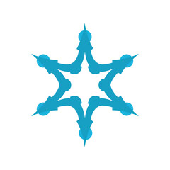 snowflake icon on a white background, vector illustration