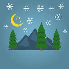 Fototapeta premium mountain and forest icon, vector illustration