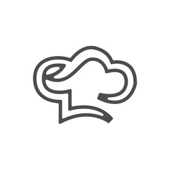 chef icon on a white background, vector illustration