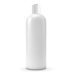 White lotion bottle mockup isolated