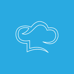 chef icon on a white background, vector illustration