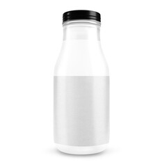 Glass bottle milk product mockup