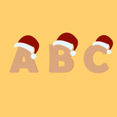 letter icon, Christmas concept, vector illustration