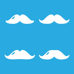 Obraz premium mustache icon on a white background, vector illustration
