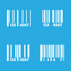 Obraz premium barcode icon on a white background, vector illustration