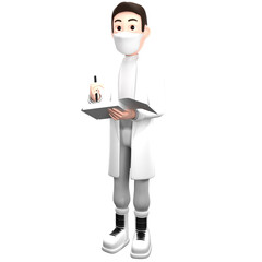 health doctor 3d illustration. a medical expert who will provide healing to all his patients